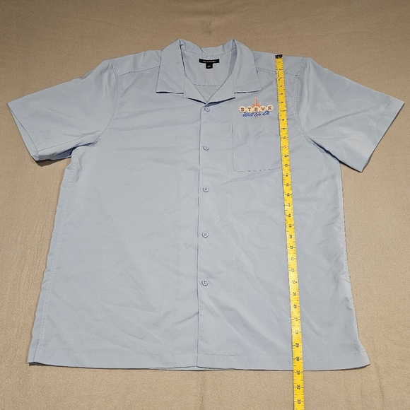 Port Authority Men's Light Blue‎ Short Sleeve Shirt With Design Size XXL - Picture 5 of 7